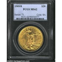 1909/8 $20 MS62 PCGS.