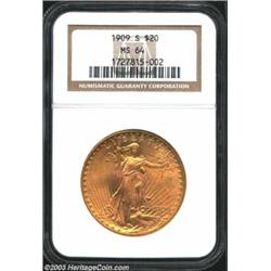 1909-S $20 MS64 NGC.