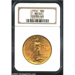 1910 $20 MS63 NGC.