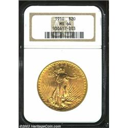 1910 $20 MS64 NGC.