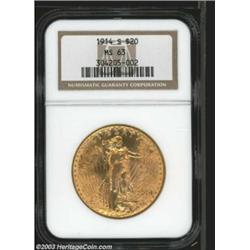 1914-S $20 MS63 NGC.