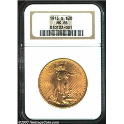 1915-S $20 MS65 NGC.