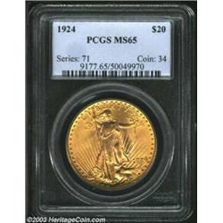 1924 $20 MS65 PCGS.