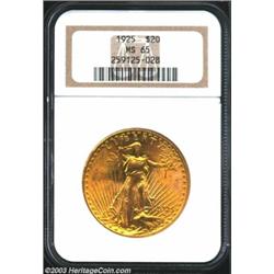 1925 $20 MS65 NGC.