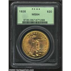 1926 $20 MS64 PCGS.