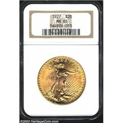 1927 $20 MS65 NGC.