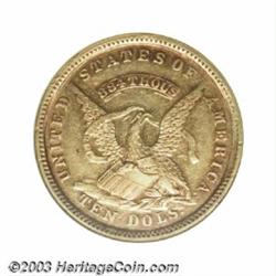 1852 $10 Assay Office Ten Dollar AU58 NGC.