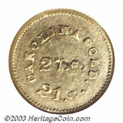 (1842-52) G$1 A.Bechtler Dollar, 27G. 21C. MS60 NGC.