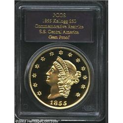 1855 $50 Kellogg &amp; Co. Fifty Dollar Restrike Gem Proof PCGS.
