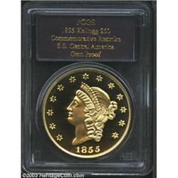 1855 $50 Kellogg &amp; Co. Fifty Dollar Restrike Gem Proof PCGS.