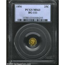1856 25C Liberty Octagonal 25 Cents, BG-111, R.4, MS63 PCGS.