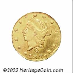 1871 25C Liberty Octagonal 25 Cents, BG-768, R.4, MS64 PCGS.