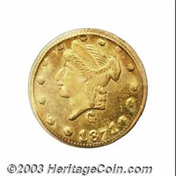 1871 25C Liberty Round 25 Cents, BG-838, R.2, MS64 PCGS.