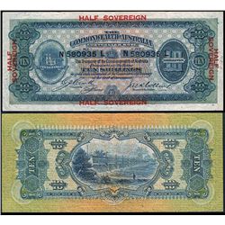 Australia, Ten Shillings, Cerutty/Collins (1918) (R.3b)  N/580935/L