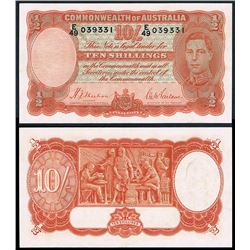Australia, Ten Shillings, Sheehan/McFarlane (1939) (R12) E/49 039331