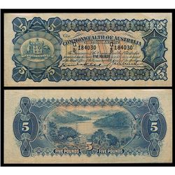 Australia, Five Pounds, Kell/Heathershaw (1927) (R.40) Q/8 184030
