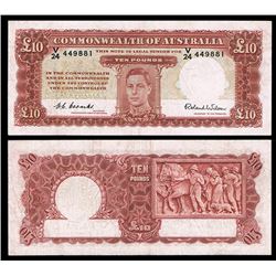 Australia, Ten Pounds, Coombs/Wilson (1952) (R.61) V/24 449881