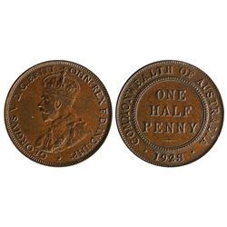 Australia, Halfpenny, George V 1928