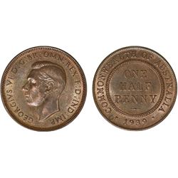 Australia, Halfpenny, George VI 1939