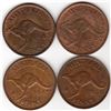 Australia, Penny, George VI, 1942I, 1943Y, 1943I, 1944Y