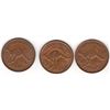 Australia, Penny, George VI, 1943Y, 1943I, 1944Y