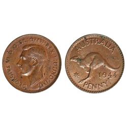 Australia, Penny, George VI, 1944