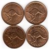 Australia, Penny, George VI, 1948, 1949, 1951, 1951PL