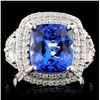 Image 1 : 18K White Gold 4.69ct Tanzanite & 1.00ctw Diamond