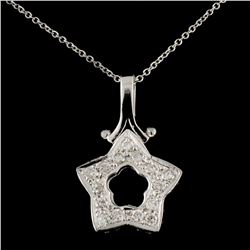 18K Gold 0.62ctw Diamond Pendant