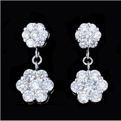 18K Gold 2.68ct Diamond Earrings