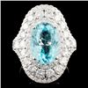 Image 1 : 18K Gold 4.13ct Tourmaline &2.30ctw Diamond Ring