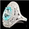 Image 2 : 18K Gold 4.13ct Tourmaline &2.30ctw Diamond Ring
