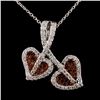 Image 1 : 14K White Gold 1.16ctw Fancy Color Diamond Pendant