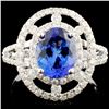 Image 1 : 14K Gold 1.88ct Tanzanite & 0.75ctw Diamond Ring