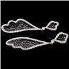 Image 2 : 14K White Gold 4.33ctw Fancy Color Diamond Earring