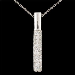 14K Gold 0.88ctw Diamond Pendant