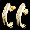 Image 1 : 14K Gold 0.53ctw Diamond Earrings