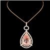14K Rose Gold 10.37ct Morganite & 1.37ctw Diamond