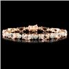 Image 1 : 14K Gold 9.15ctw Morganite & 1.50ctw Diamond Brace
