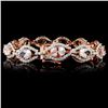 Image 2 : 14K Rose Gold 13.68ct Morganite & 3.53ctw Diamond