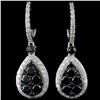 Image 1 : 14K White Gold 2.64ctw Fancy Color Diamond Earring