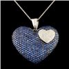 Image 1 : 14K Gold 9.51ct Sapphire & 0.45ctw Diamond Pendant