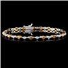 Image 1 : 14K White Gold 2.12ctw Fancy Color Diamond Bracele