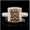 Image 1 : 14K White Gold 1.50ctw Fancy Color Diamond Ring