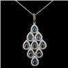 Image 1 : 14K White Gold 2.36ctw Fancy Color Diamond Pendant