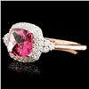 Image 2 : 14K Gold 0.90ct Tourmaline & 0.29ctw Diamond Ring