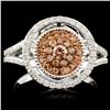 Image 1 : 14K Gold 0.99ctw Fancy Color Diamond Ring