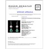 Image 3 : 18K White Gold 1.51ct Emerald & 0.73ct Diamond Ear