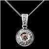 Image 2 : 18K White Gold 0.31ctw Fancy Color Diamond Pendant