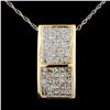 Image 1 : 14K Gold 1.96ctw Diamond Pendant